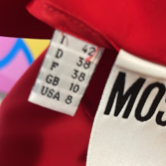 Moschino Red Sleeveless Blouse Cruise Me Baby - Picture 8 of 9